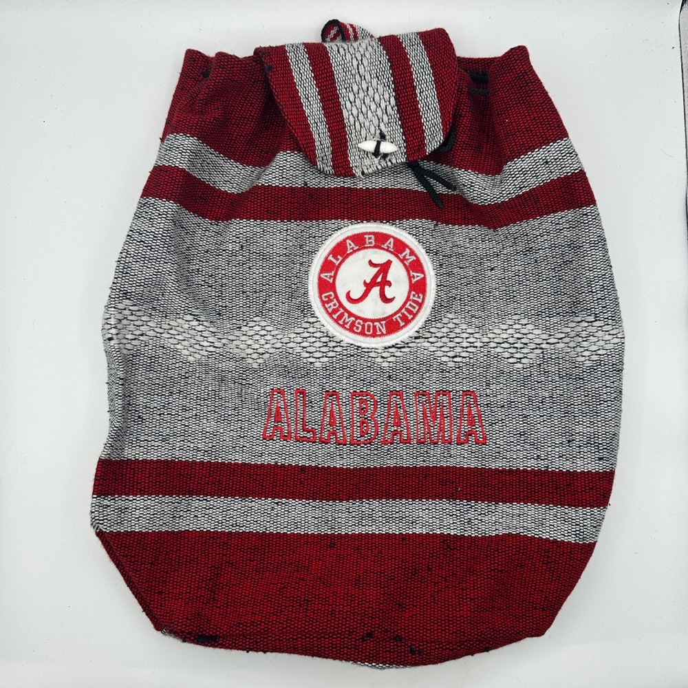 Alabama Crimson Tide Backpack Red Grey Woven Baja Game Day Bag Purse